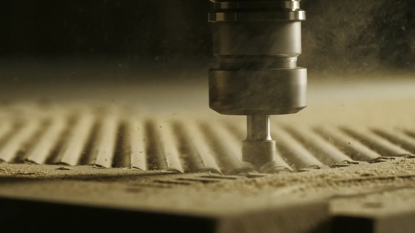 Machining timber in the workshop
